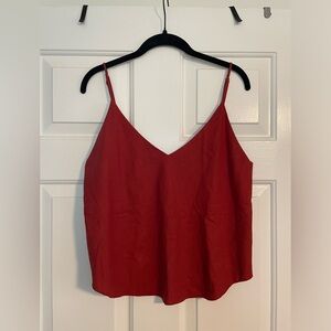 Ozma Camisole Silk Noil Redwood Rust Medium